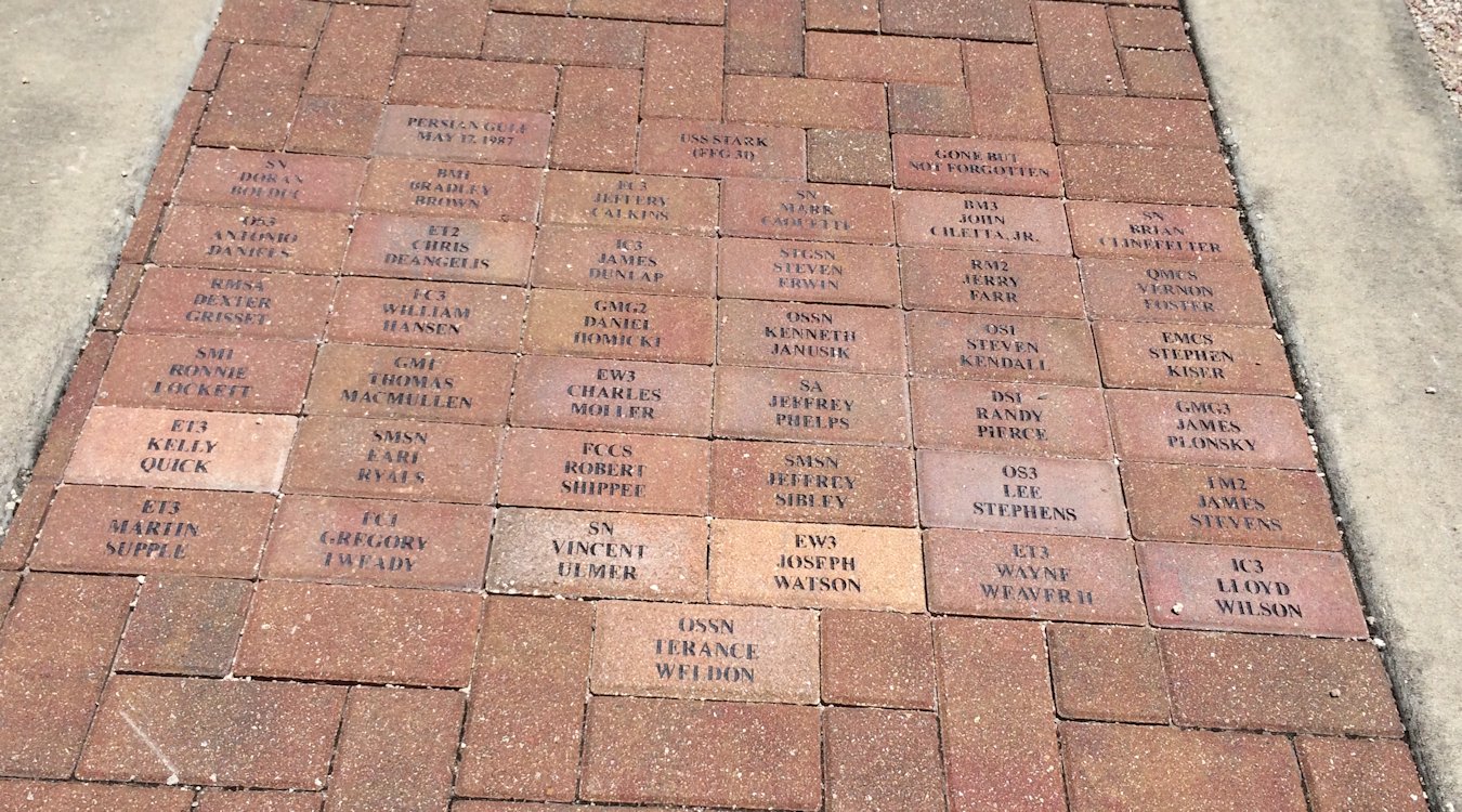 17 May 2017: Engraved bricks at the American Legion Post, Mayport FL.
