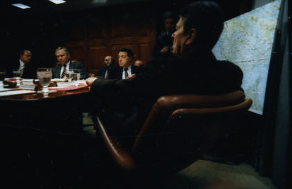 President Ronald Reagan attending the National Security Planning Group meeting on May 18, 1987.