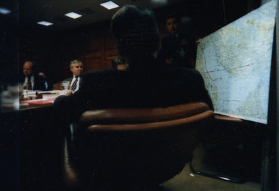 President Ronald Reagan attending the National Security Planning Group meeting on May 18, 1987.