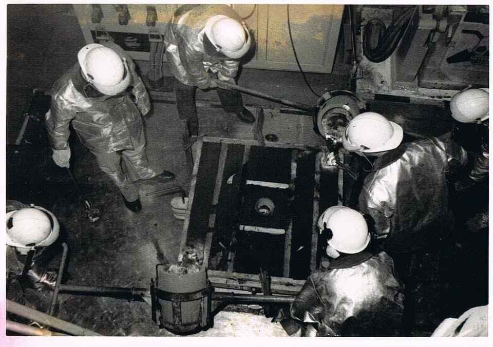 Memorial plaque being created by USS Yosemite.