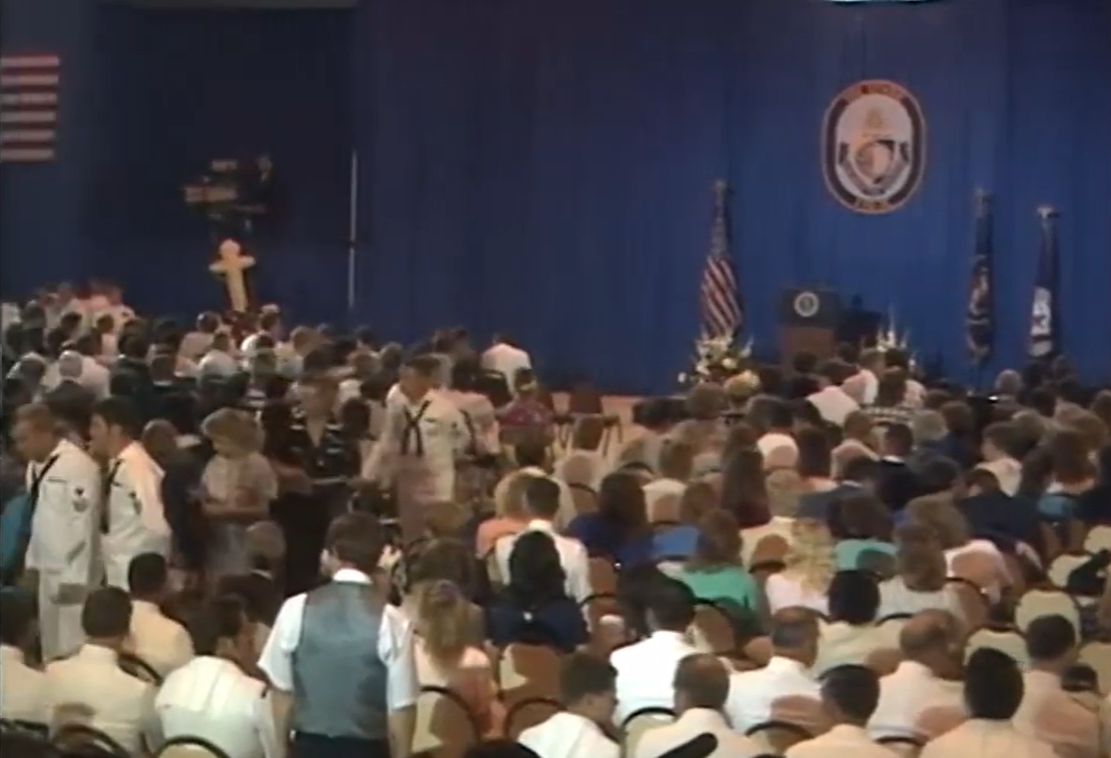 Family and friends attend the Memorial Service.