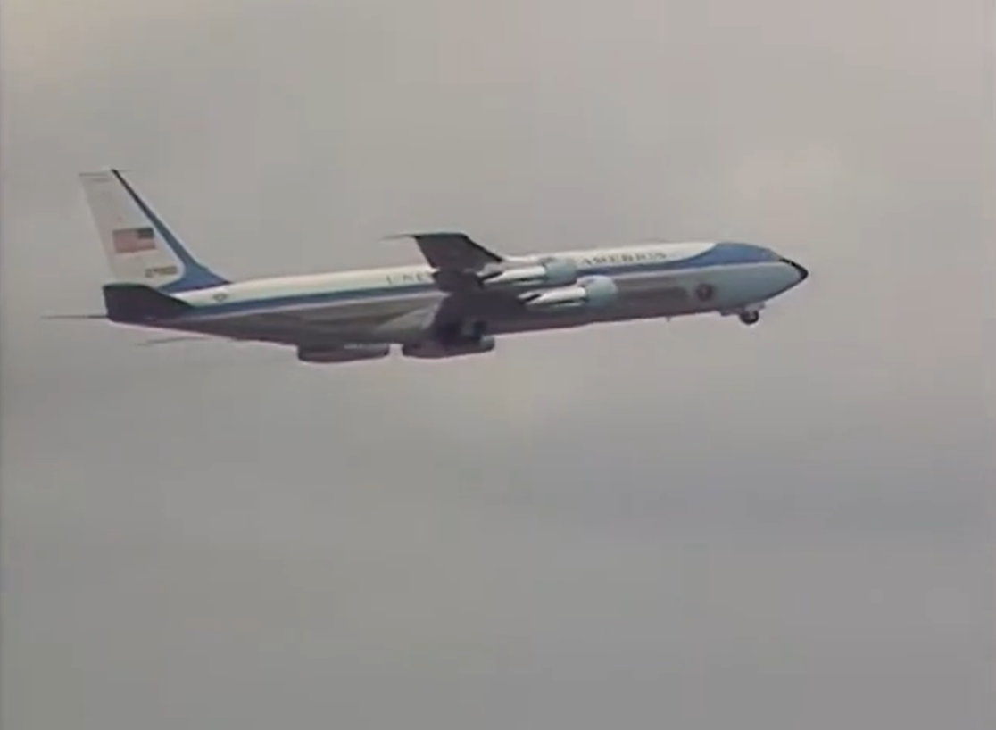 Air Force One departing Naval Station Mayport.