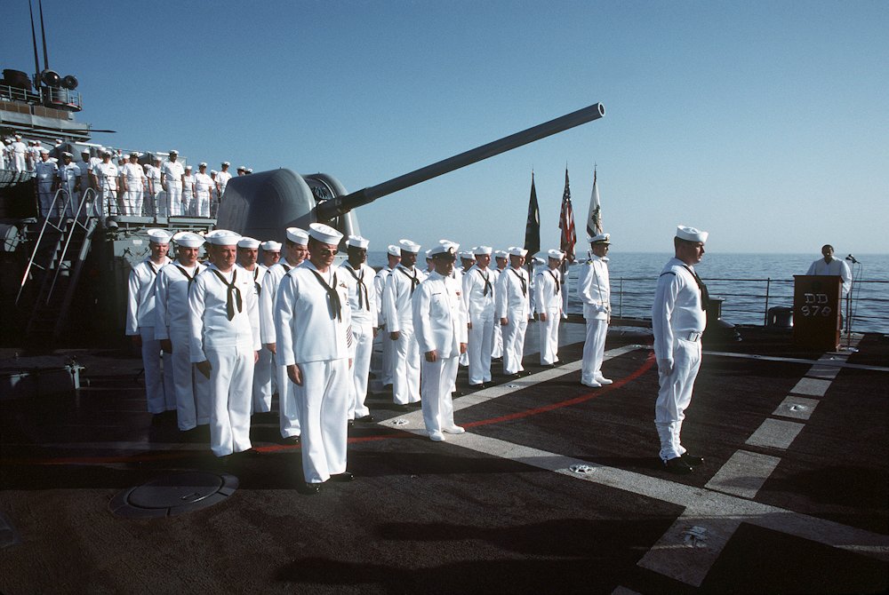 17MAY88 USS Stump DD-978:  Memorial Service to honor the 37 sailors lost aboard the USS Stark.